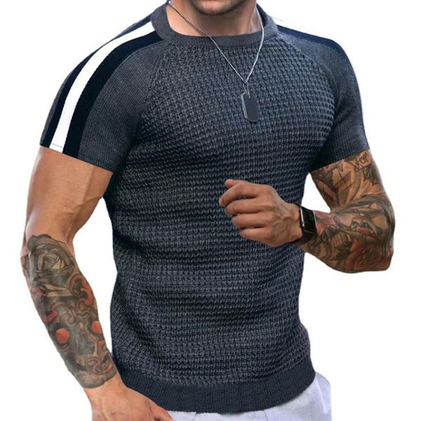 2023 summer waffler t-shirts for men round neck striped short sleeve casual tee tshirt 22195, White;black
2023 summer waffler t-shirts for men round neck striped short sleeve casual tee tshirt 22195, White;black