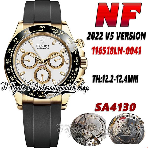 2022 nf v5 cf116518 40mm mens watch th12.4 nf4130 chronograph automatic black ceramics bezel white dial 904l stainless steel gold case rubbe, Slivery;brown
2022 nf v5 cf116518 40mm mens watch th12.4 nf4130 chronograph automatic black ceramics bezel white dial 904l stainless steel gold case rubbe, Slivery;brown