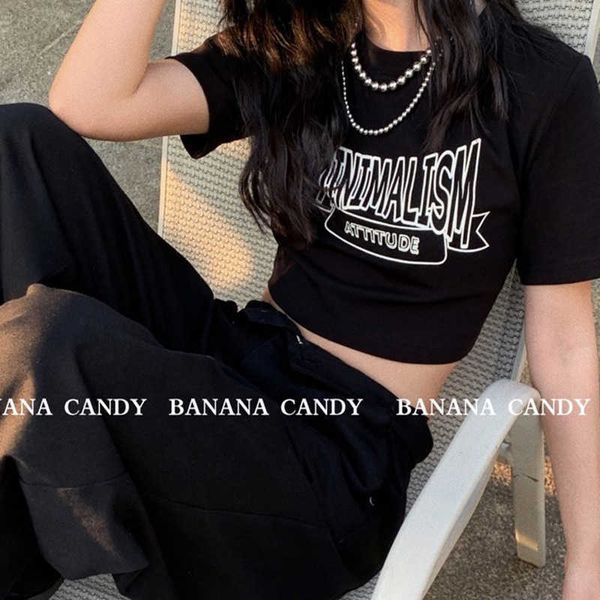 t-shirt umbilical letter printing super short t-shirt bananacandy chest pattern round neck short sleeve women 368, White
t-shirt umbilical letter printing super short t-shirt bananacandy chest pattern round neck short sleeve women 368, White