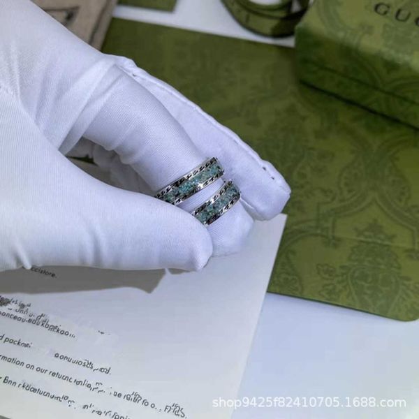 70% off 2023 new luxury fashion jewelry for new silver double light green enamel ring male and female with the same style of interlocking
70% off 2023 new luxury fashion jewelry for new silver double light green enamel ring male and female with the same style of interlocking