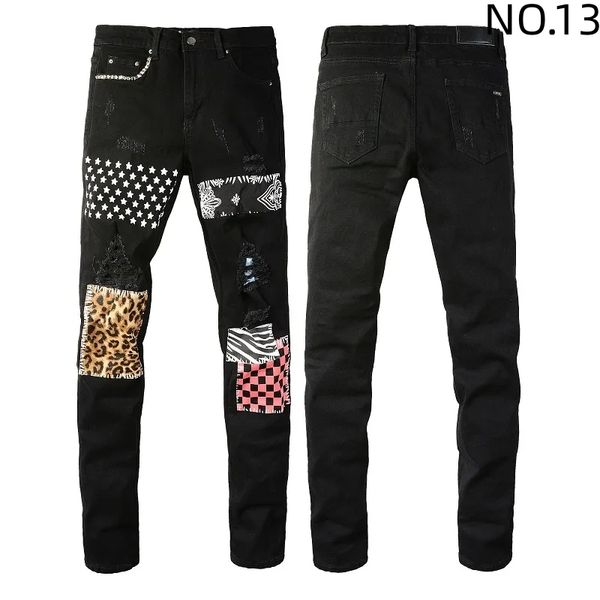 black ripped jeans miri designer motorcycle trendy ripped patchwork hole size 30-40 streetwear all year round slim legged 17 mq3i, Blue
black ripped jeans miri designer motorcycle trendy ripped patchwork hole size 30-40 streetwear all year round slim legged 17 mq3i, Blue