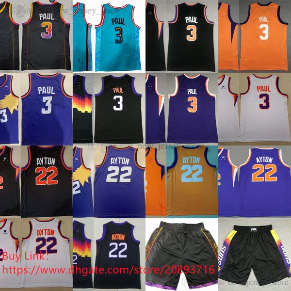 3 chris paul 22 deandre ayton jersey stitched basketball with 6 patch 2022-23 new white purple retro black valley city shorts, Black;red
3 chris paul 22 deandre ayton jersey stitched basketball with 6 patch 2022-23 new white purple retro black valley city shorts, Black;red