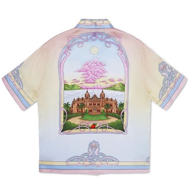 casablanca court color cloud gradient silk men and womens same style couple hawaiian short-sleeved shirt, White;black
casablanca court color cloud gradient silk men and womens same style couple hawaiian short-sleeved shirt, White;black