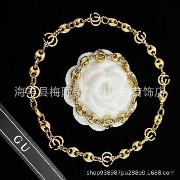 gold chain fried dough twists thread necklace ancient hollow bracelet make old personalized men's and women's luxury ornament, Silver
gold chain fried dough twists thread necklace ancient hollow bracelet make old personalized men's and women's luxury ornament, Silver