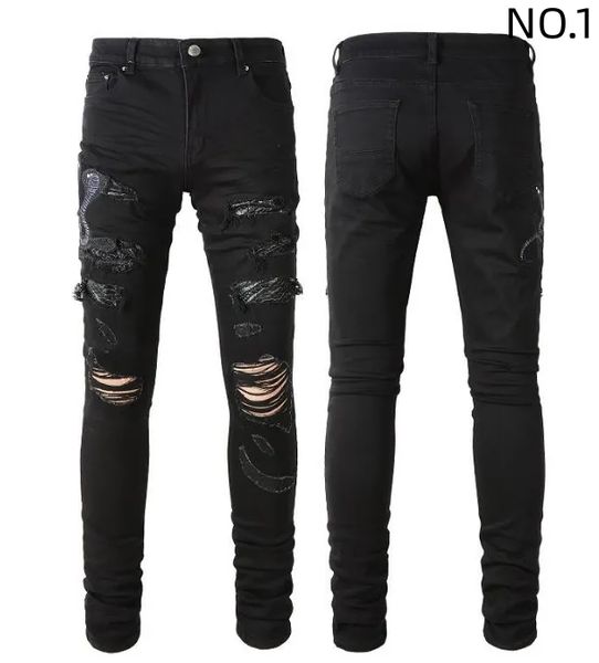 black ripped jeans miri designer motorcycle trendy ripped patchwork hole size 30-40 streetwear all year round slim legged 5 d4vg, Blue
black ripped jeans miri designer motorcycle trendy ripped patchwork hole size 30-40 streetwear all year round slim legged 5 d4vg, Blue