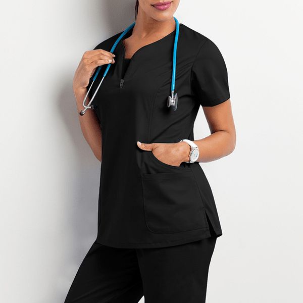 eithexu women's two piece sets pants and special neck with zipper nurse medical scrub uniform salon clothing, White
eithexu women's two piece sets pants and special neck with zipper nurse medical scrub uniform salon clothing, White