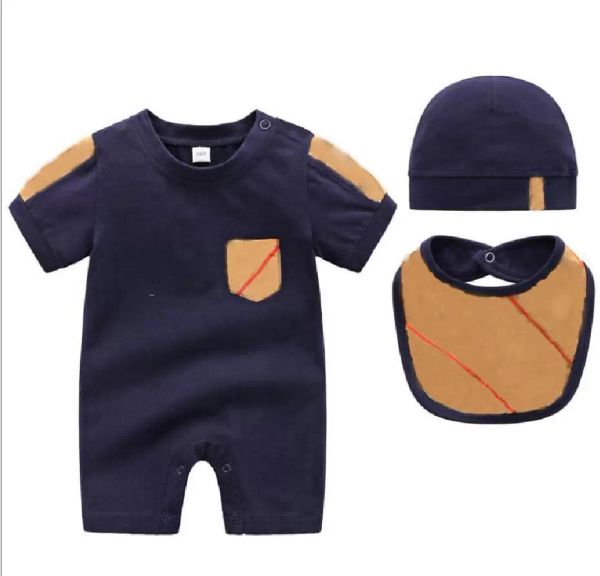 2023 fashion 3pcs/set baby clothes kids romper pajamas newborn infant girl boys jumpsuits hat bib clothes baby clothing, Blue
2023 fashion 3pcs/set baby clothes kids romper pajamas newborn infant girl boys jumpsuits hat bib clothes baby clothing, Blue
