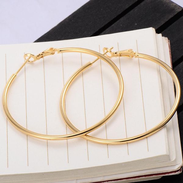 4cm women hoop earrings smooth flat large cirl huggie earrings fashion 18k yellow gold filled simple style lady jewelry gift, Golden;silver
4cm women hoop earrings smooth flat large cirl huggie earrings fashion 18k yellow gold filled simple style lady jewelry gift, Golden;silver