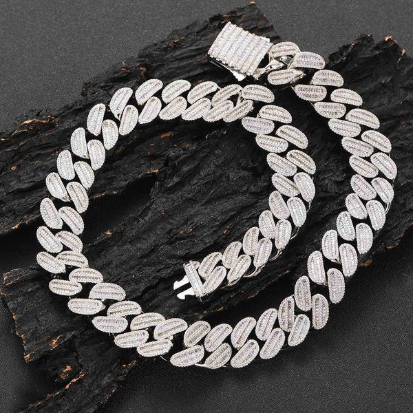 20mm mixed inlaid double-row t-square zircon cuban fashion hip hop jewelry men's necklace, Silver
20mm mixed inlaid double-row t-square zircon cuban fashion hip hop jewelry men's necklace, Silver