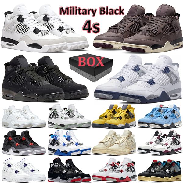 with box 4s retro mens basketball shoes 4s military black cat red thunder midnight navy white oreo jumpman 4 sail men trainer size 5.5-13
with box 4s retro mens basketball shoes 4s military black cat red thunder midnight navy white oreo jumpman 4 sail men trainer size 5.5-13