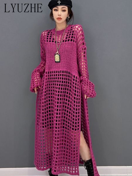 casual dresses lyuzhe spring autumn trend hollow out loose long knitted dress temperament versatile women worn out causal dress lwl998 23030, Black;gray
casual dresses lyuzhe spring autumn trend hollow out loose long knitted dress temperament versatile women worn out causal dress lwl998 23030, Black;gray