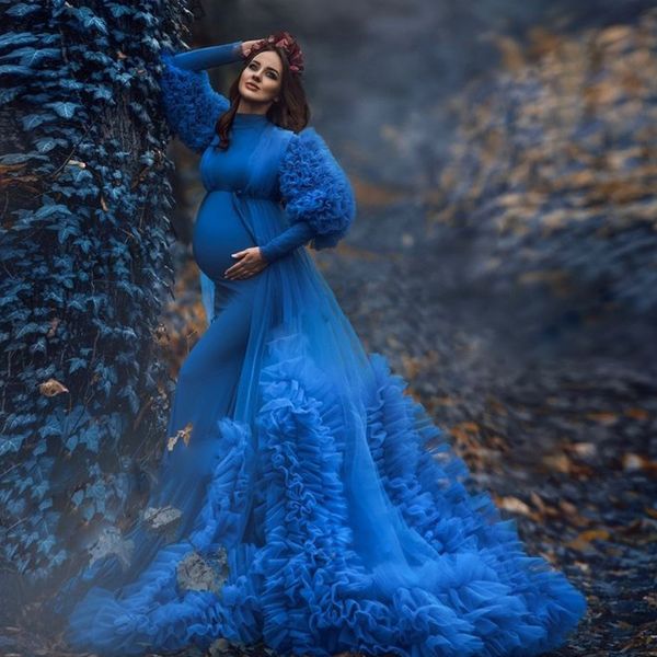 2 pcs blue maternity sleepwear dress for women ruffles tiere kimono pgraphy mermaid tulle baby shower, White
2 pcs blue maternity sleepwear dress for women ruffles tiere kimono pgraphy mermaid tulle baby shower, White