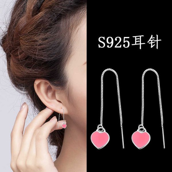 internet celebrity korean pink caring female ear thread tiffay personality small peach heart earrings 925 sterling silver needle long jewelr, Golden;silver
internet celebrity korean pink caring female ear thread tiffay personality small peach heart earrings 925 sterling silver needle long jewelr, Golden;silver