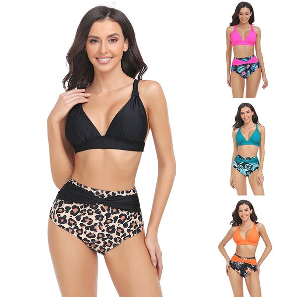 2023 new bikini european and american women's swimsuit, White;black