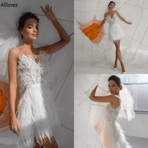 luxury furs white short a line wedding dresses bling sequined spaghetti straps boho beach bridal gowns mini second reception wedding party d
luxury furs white short a line wedding dresses bling sequined spaghetti straps boho beach bridal gowns mini second reception wedding party d