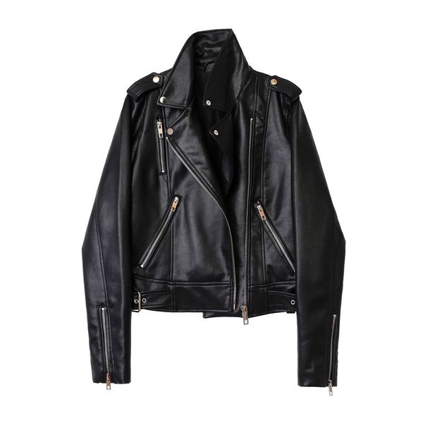women's jackets zipper belt fauxleather fashion town down collar cycling female spring long sleeve black coats 230306, Black;brown
women's jackets zipper belt fauxleather fashion town down collar cycling female spring long sleeve black coats 230306, Black;brown