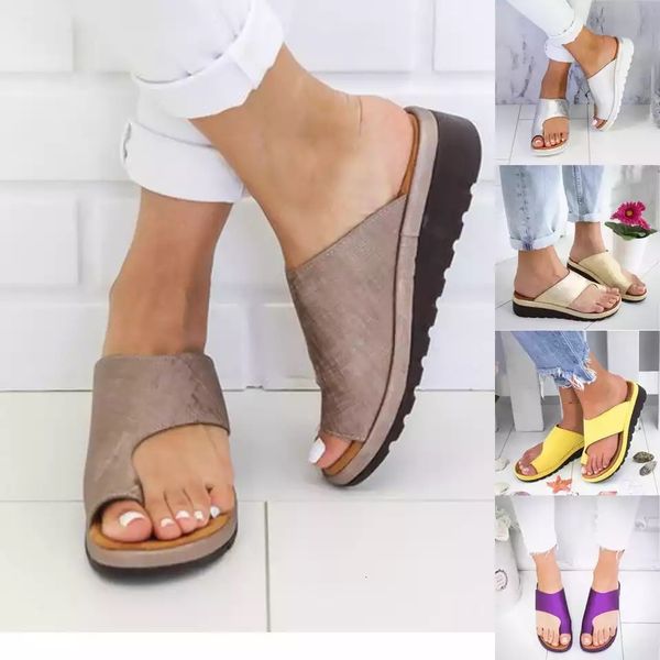 sandals women summer sandals comfy platform flat shoes sole ladies casual soft big toe foot sandal orthopedic bunion corrector slippers 2303, Black
sandals women summer sandals comfy platform flat shoes sole ladies casual soft big toe foot sandal orthopedic bunion corrector slippers 2303, Black