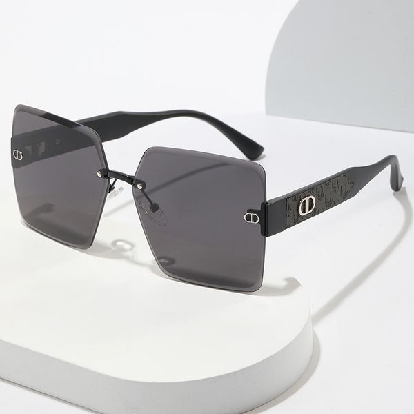 Leather leg large frame women's square sunglasses frameless cut edge sunglasses UV 2023
Leather leg large frame women's square sunglasses frameless cut edge sunglasses UV 2023