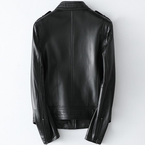 women's leather faux sheepskin genuine women jacket coat 2023 spring slim coats motorcycle short s op 230306, Black
women's leather faux sheepskin genuine women jacket coat 2023 spring slim coats motorcycle short s op 230306, Black