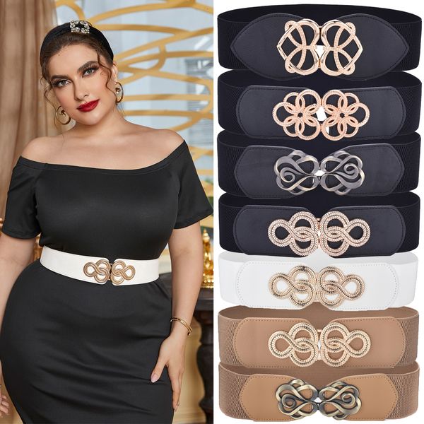 belts women wide elastic waist belt vintage stretchy waistband for ladies dresses 230306, Black;brown
belts women wide elastic waist belt vintage stretchy waistband for ladies dresses 230306, Black;brown