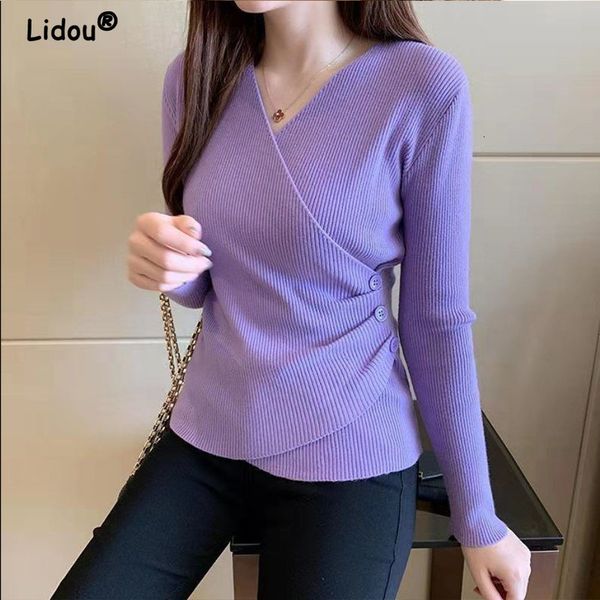 women's sweaters elegant fashion temperament v-neck knitted pullovers for women sweaters solid color bottoming shirt buttons korean 230, White;black
women's sweaters elegant fashion temperament v-neck knitted pullovers for women sweaters solid color bottoming shirt buttons korean 230, White;black