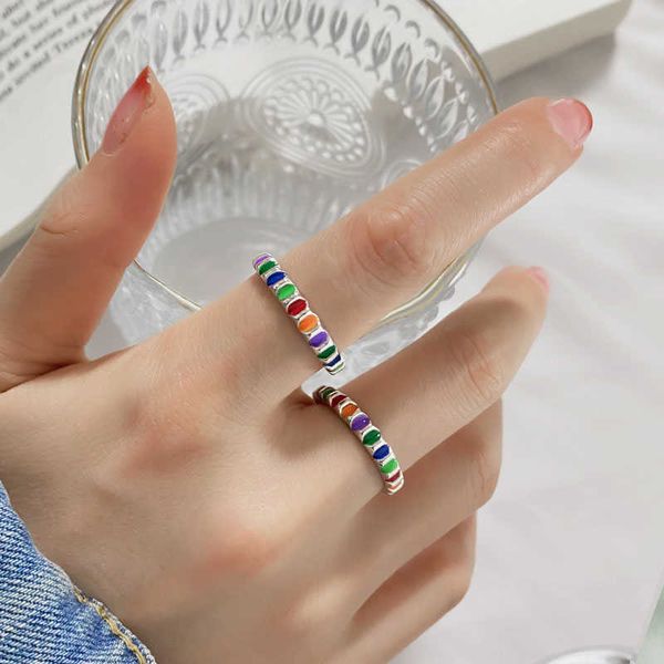 cluster rings new trend colorful rainbow small round opening adjust size finger rings for women men punk elegant charms fashion jewelry gift, Golden;silver
cluster rings new trend colorful rainbow small round opening adjust size finger rings for women men punk elegant charms fashion jewelry gift, Golden;silver