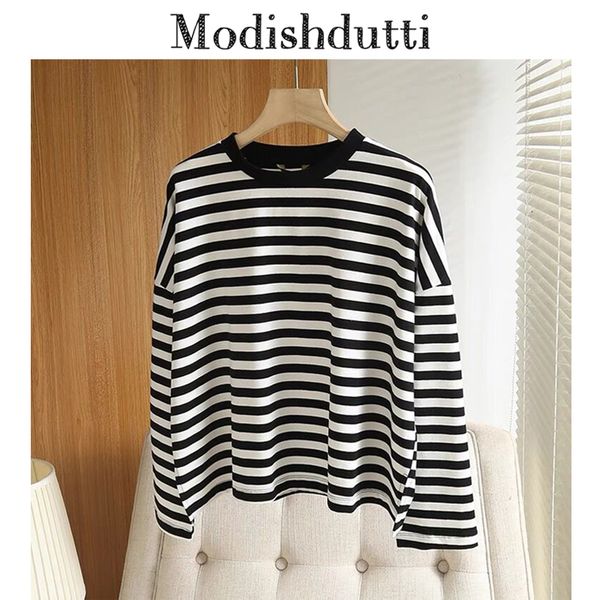 women's sweaters modishdutti autumn women fashion long sleeve knitted sweater female o neck striped simple casual pullover 230306, White;black
women's sweaters modishdutti autumn women fashion long sleeve knitted sweater female o neck striped simple casual pullover 230306, White;black