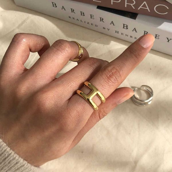 cluster rings letter h ring for women men simple smooth metal gold silver color stainless steel adjust size finger rings charms jewelry gift, Golden;silver
cluster rings letter h ring for women men simple smooth metal gold silver color stainless steel adjust size finger rings charms jewelry gift, Golden;silver
