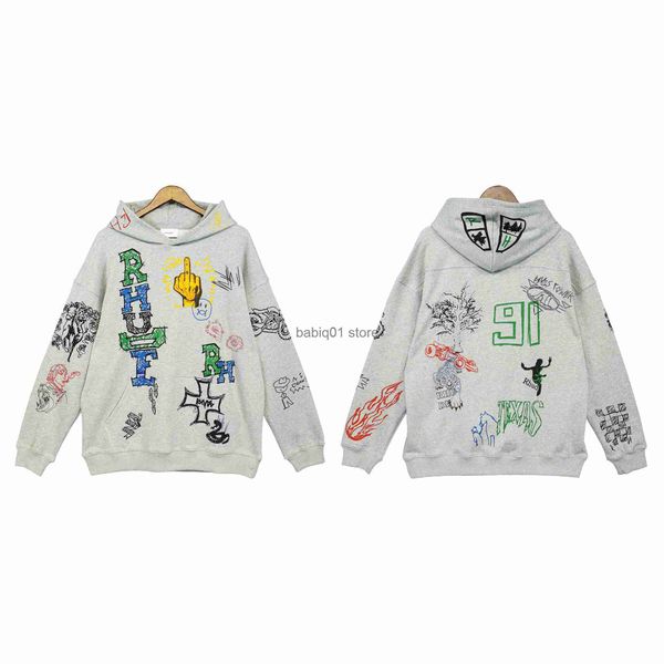 men's hoodies sweatshirts high-version meichao rhude manager hand-painted graffiti high street men and women's 360 grams hooded sw, Black
men's hoodies sweatshirts high-version meichao rhude manager hand-painted graffiti high street men and women's 360 grams hooded sw, Black
