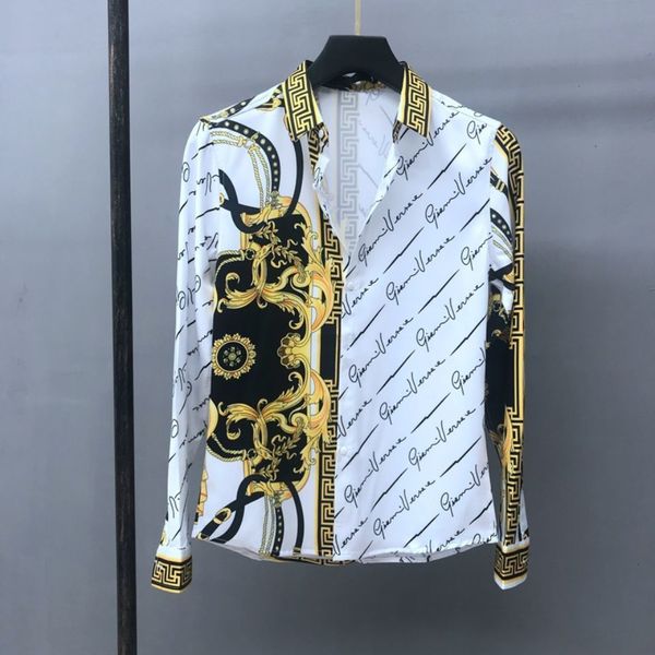 men's casual shirts men's autumn long sleeve shirt retro printed shirt stylist korean slim high-end shirt 230306, White;black
men's casual shirts men's autumn long sleeve shirt retro printed shirt stylist korean slim high-end shirt 230306, White;black