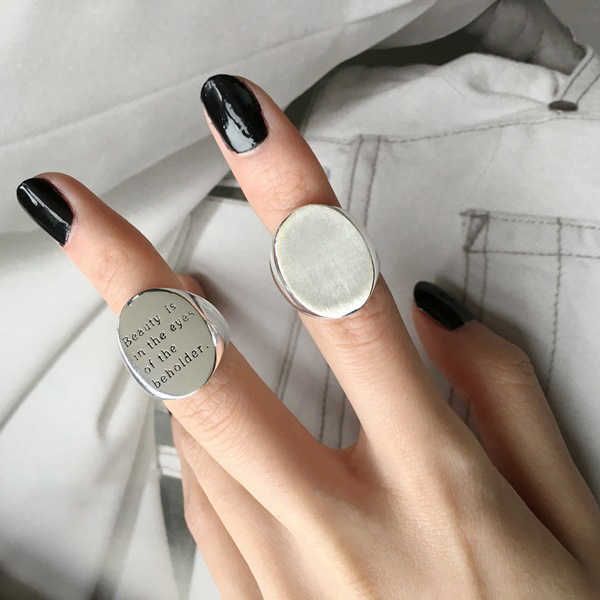 cluster rings women's thumb rings letter silver color simple big geometric oval round open adjustable finger ring for women fashion jew, Golden;silver
cluster rings women's thumb rings letter silver color simple big geometric oval round open adjustable finger ring for women fashion jew, Golden;silver