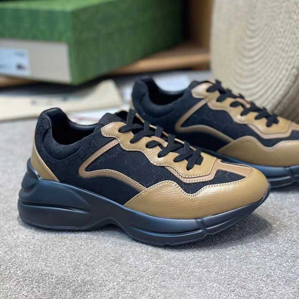 men rhyton designer casual shoes women thick sole and bulky construction black leather new edition lace-up sneaker fashion lady letters flat
men rhyton designer casual shoes women thick sole and bulky construction black leather new edition lace-up sneaker fashion lady letters flat