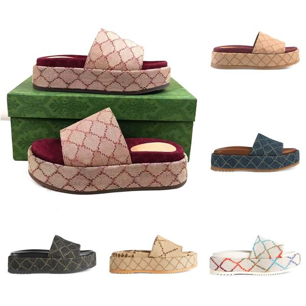 designer gg womens slippers denim embroidered canvas designer guccie slides slip mens 55mm canvas covered platform sandals shoes, Black
designer gg womens slippers denim embroidered canvas designer guccie slides slip mens 55mm canvas covered platform sandals shoes, Black