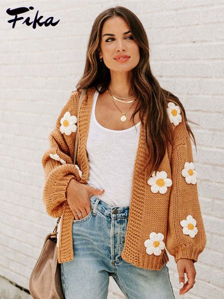 women's knits tees autumn winter fashion sweet 3d flower vneck sweater cardigan women ins style long sleeve kintting cute coat outwear, White
women's knits tees autumn winter fashion sweet 3d flower vneck sweater cardigan women ins style long sleeve kintting cute coat outwear, White