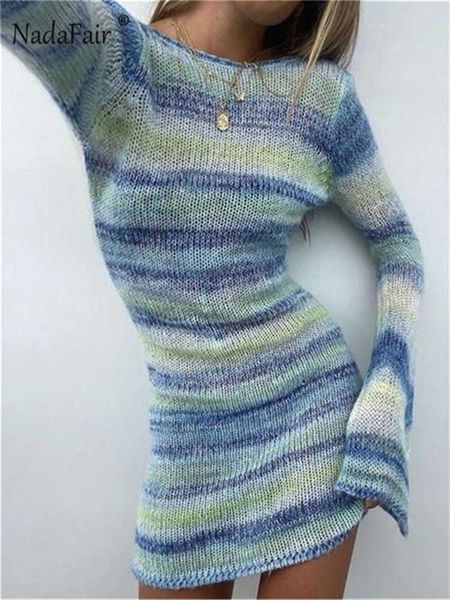 casual dresses nadafair tie dye mini knitted sweater dress women long sleeve autumn outfits backless beach bodycon dress winter clothing z02, Black;gray
casual dresses nadafair tie dye mini knitted sweater dress women long sleeve autumn outfits backless beach bodycon dress winter clothing z02, Black;gray