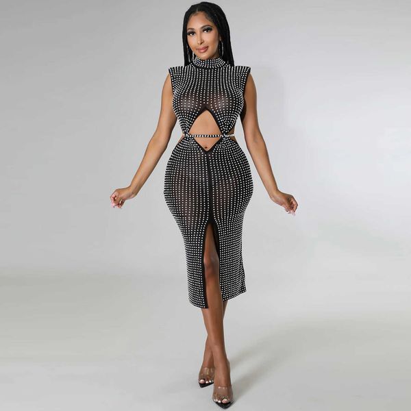 casual dresses felyn 2022 new design dress solid diamond hollow out oneck sleeveless celebrity party midi dress vestidos z0216, Black;gray
casual dresses felyn 2022 new design dress solid diamond hollow out oneck sleeveless celebrity party midi dress vestidos z0216, Black;gray