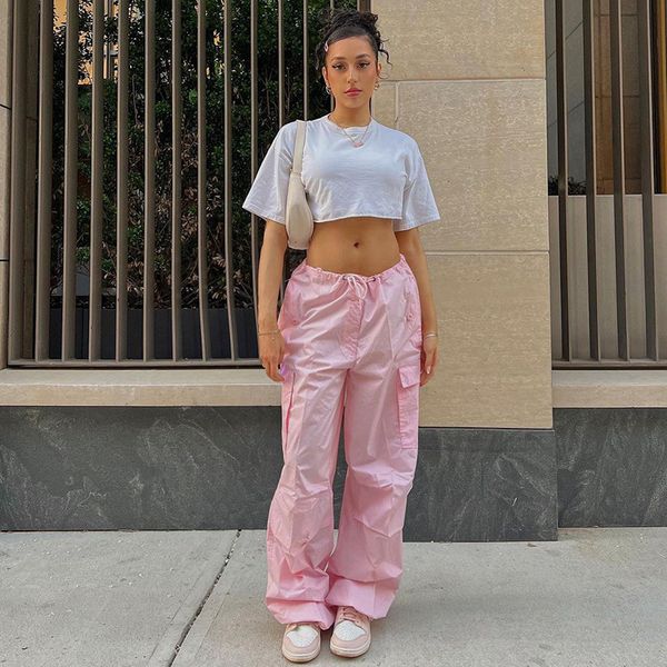 women's pants capris y2k clothing oversized drawstring low waist parachute loose fit sweatpants trousers women jogger cargo pants stree, Black;white
women's pants capris y2k clothing oversized drawstring low waist parachute loose fit sweatpants trousers women jogger cargo pants stree, Black;white