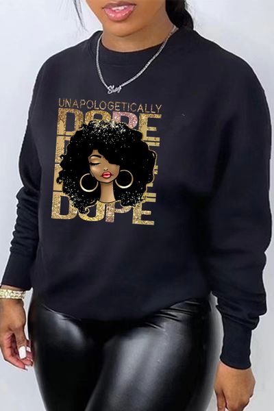 women's hoodies sweatshirts european and american autumn winter style casual fashion print long sleeve round neck loose sweater girl 23, Black
women's hoodies sweatshirts european and american autumn winter style casual fashion print long sleeve round neck loose sweater girl 23, Black