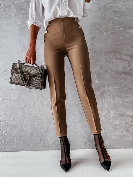 women's pants capris pants women high waist skinny slim elastic waist pure button pockets pencil pants autumn female office trousers wi, Black;white
women's pants capris pants women high waist skinny slim elastic waist pure button pockets pencil pants autumn female office trousers wi, Black;white