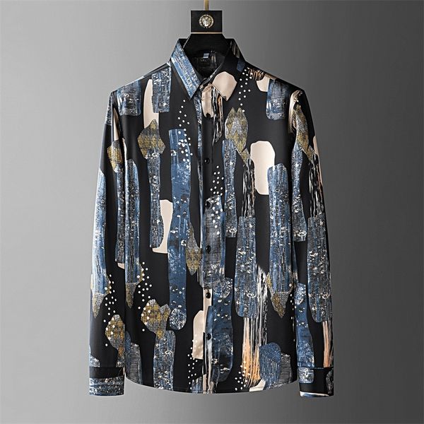 men's casual shirts art print shirts for men long sleeve loose casual shirt social streetwear camisa masculina business formal dress sh, White;black
men's casual shirts art print shirts for men long sleeve loose casual shirt social streetwear camisa masculina business formal dress sh, White;black