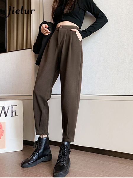 women's pants capris jielur autumn winter women pants casual loose high waist harem pants female solid woolen black brown trousers thin, Black;white
women's pants capris jielur autumn winter women pants casual loose high waist harem pants female solid woolen black brown trousers thin, Black;white
