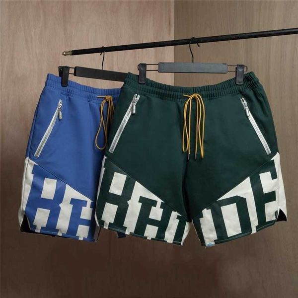 men women 1 1 loose rhude nylon mesh drawstring zipper short 2022ss patchwork shorts k227 khvt, White;black
men women 1 1 loose rhude nylon mesh drawstring zipper short 2022ss patchwork shorts k227 khvt, White;black