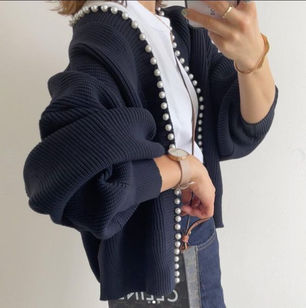 women's knits tees v neck long sleeve cardigan femme chic exquisite pearl patchwork sweaters autumn winter clothe japanese elegant coat, White
women's knits tees v neck long sleeve cardigan femme chic exquisite pearl patchwork sweaters autumn winter clothe japanese elegant coat, White