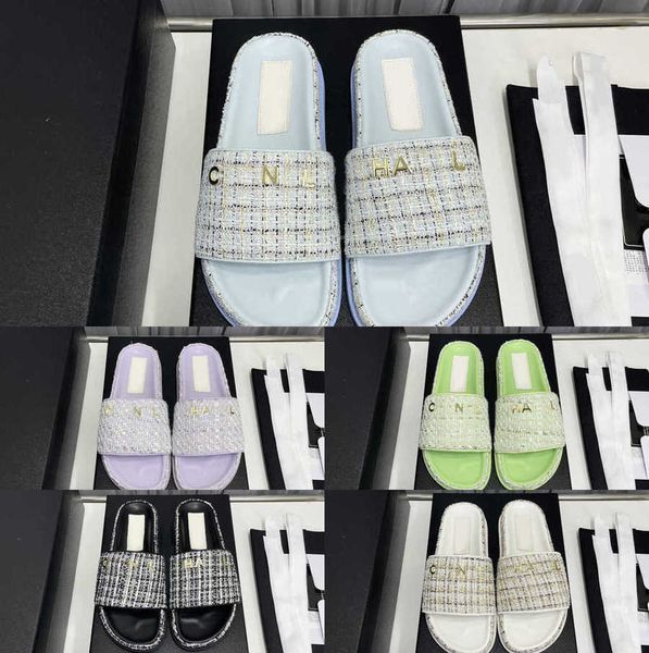 women mules c slippers sandals metal buckle letters sliders plaid tweed lambskin black white flat slippers ladies beach rubber flip flops si
women mules c slippers sandals metal buckle letters sliders plaid tweed lambskin black white flat slippers ladies beach rubber flip flops si