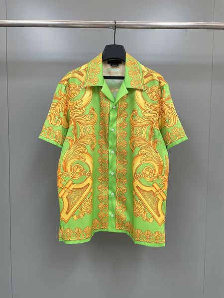 2023 men's printed silk casual shirt luxury brand designer quality spring and summer new comfortable shirt, White;black
2023 men's printed silk casual shirt luxury brand designer quality spring and summer new comfortable shirt, White;black