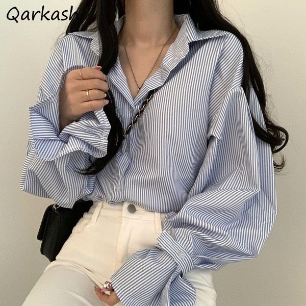 women's blouses shirts women loose design autumn fit female ulzzang striped arrival retro streetwear s-3xl leisure clothing elegant 230, White
women's blouses shirts women loose design autumn fit female ulzzang striped arrival retro streetwear s-3xl leisure clothing elegant 230, White