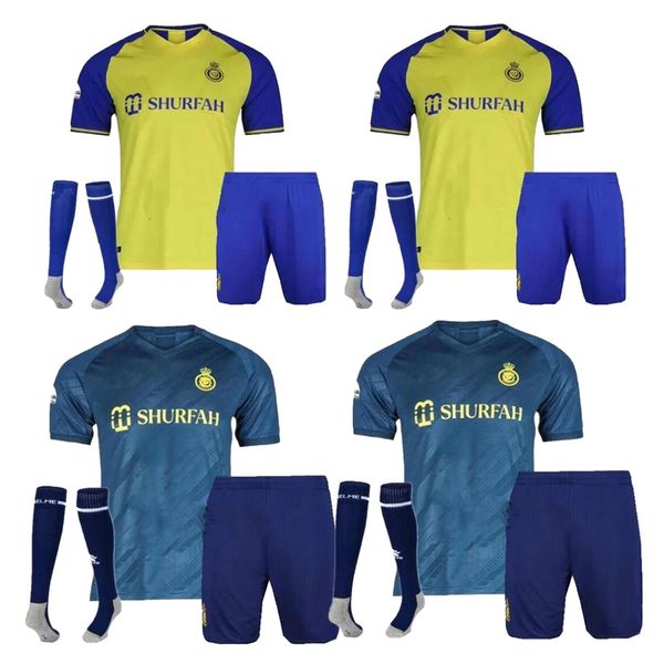 22 23 al nassr fc soccer jerseys ronaldo 2022 2023 home yellow away 22 23 cr7 gonzalo martinez talisca women fans men kids kit football, White;black
22 23 al nassr fc soccer jerseys ronaldo 2022 2023 home yellow away 22 23 cr7 gonzalo martinez talisca women fans men kids kit football, White;black