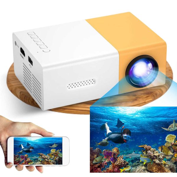 Image of Projectors Mini Projector Portable Movie Projector Home Media Player Audio For IOS Android Windows TVStick Supports 1080P USB TF Card R230306