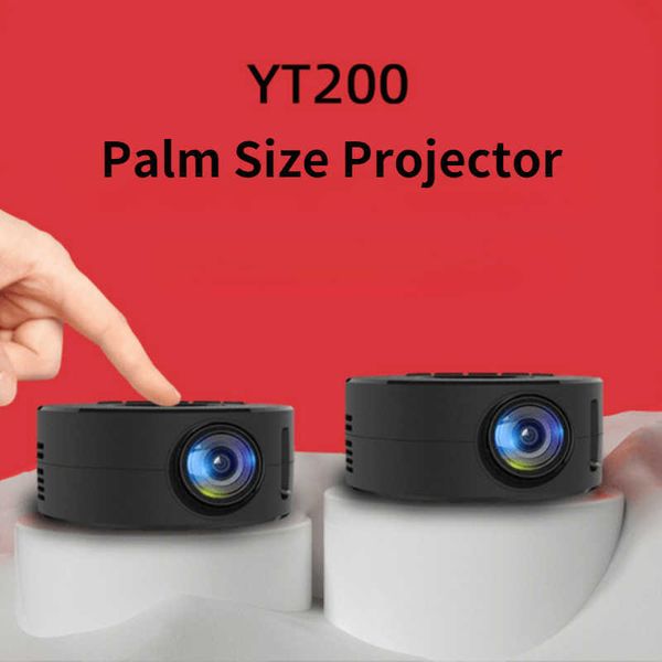Image of Projectors YT200 LED Mobile Video Mini Projector Home Theater Media Player Kids Gift Wired Same Screen Projector For Android R230306