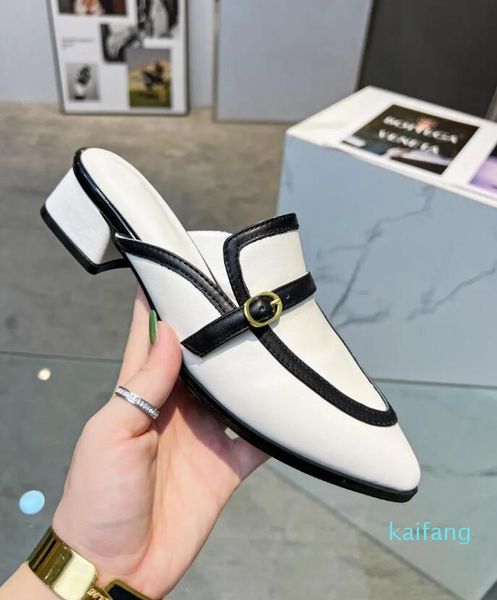 loafers ladies slippers designer leather mullers comfortable platform single shoes 0111, Black
loafers ladies slippers designer leather mullers comfortable platform single shoes 0111, Black
